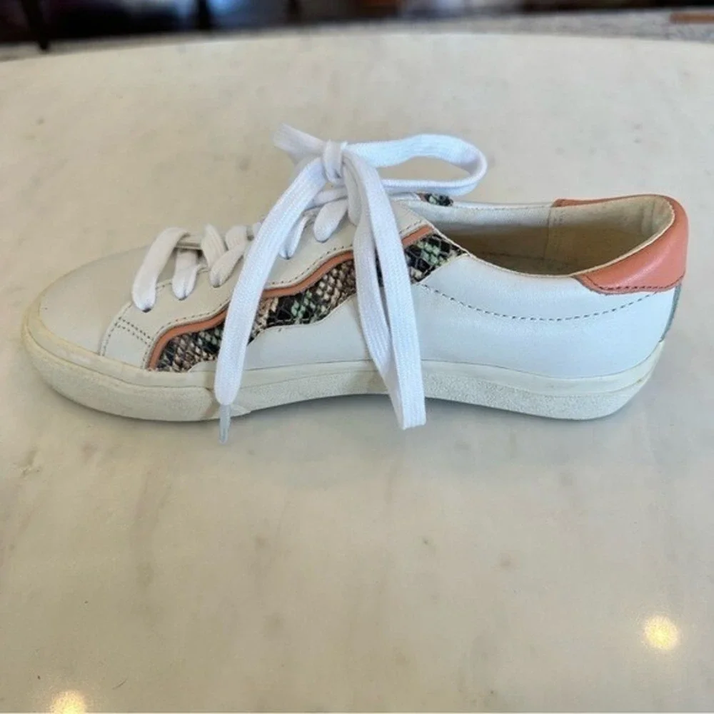 Madewell Sidewalk Low-Top Sneakers in Snake Embossed Leather: Wave Edition Size - Picture 5 of 10